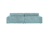 KAWOLA Sofa LANA Ecksofa Cord hellblau