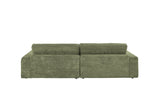 KAWOLA Sofa LANA Ecksofa Cord olivgrün