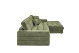 KAWOLA Sofa LANA Ecksofa Cord olivgrün