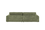 KAWOLA Sofa LANA Ecksofa Cord olivgrün