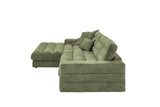 KAWOLA Sofa LANA Ecksofa Cord olivgrün