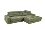 KAWOLA Sofa LANA Ecksofa Cord olivgrün
