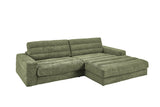 KAWOLA Sofa LANA Ecksofa Cord olivgrün
