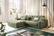KAWOLA Sofa LANA Ecksofa Cord olivgrün, Links