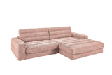 KAWOLA Sofa LANA Ecksofa Cord rosa