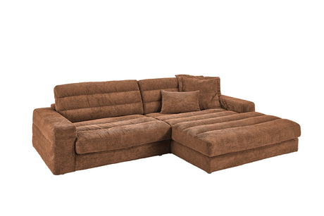 KAWOLA Sofa LANA Ecksofa Cord rost