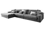 KAWOLA Sofa LANA XL Ecksofa Cord grau