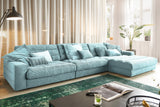 KAWOLA Sofa LANA XL Ecksofa Cord hellblau