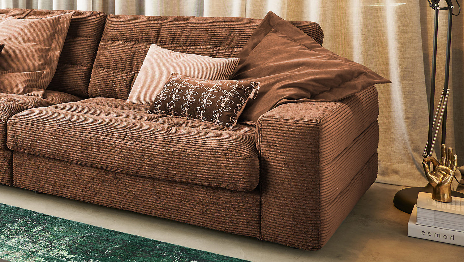 KAWOLA Sofa LANA XL Ecksofa Cord rost
