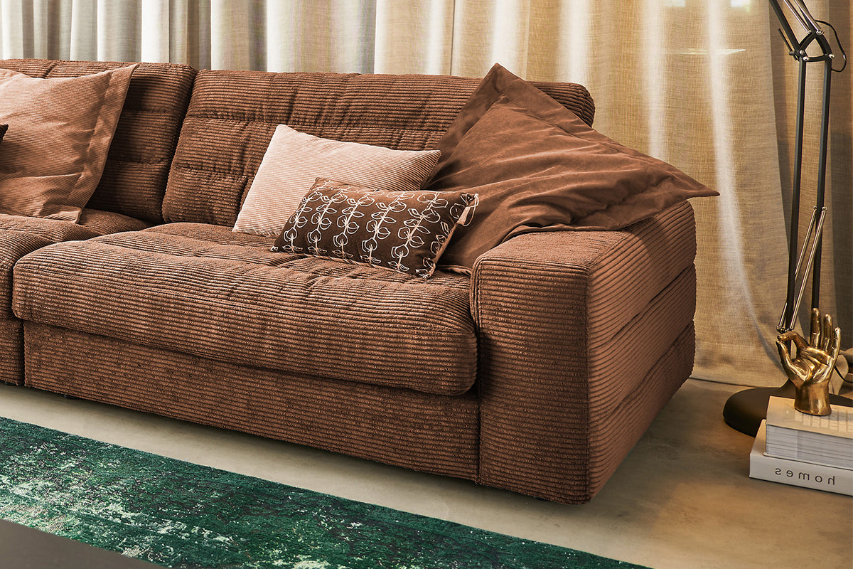 KAWOLA Sofa LANA XL Ecksofa Cord rost