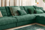 KAWOLA Sofa LANA XL Ecksofa Cord smaragd