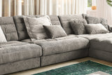 KAWOLA Sofa LANA XL Ecksofa Cord steingrau