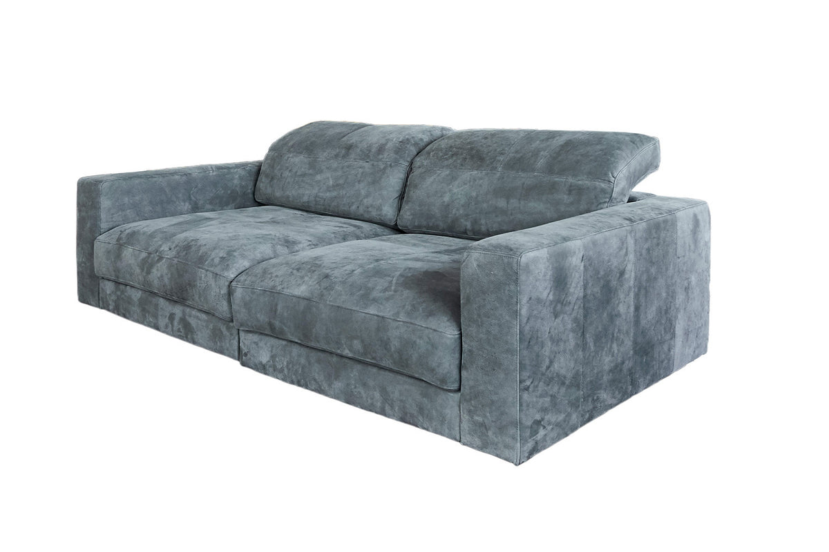 KAWOLA Sofa Ledersofa GIGANT 4 Sitzer Leder nobile anthrazit