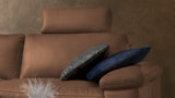KAWOLA Sofa LOLA Ecksofa Leder braun mit motorischer Relaxfunktion