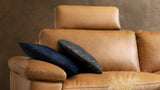 KAWOLA Sofa LOLA Ecksofa Leder cognac mit motorischer Relaxfunktion