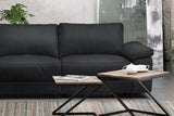 KAWOLA Sofa LOLA Ecksofa Leder schwarz mit motorischer Relaxfunktion