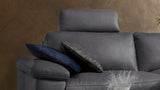 KAWOLA Sofa LOLA Ecksofa Stoff schwarz mit motorischer Relaxfunktion
