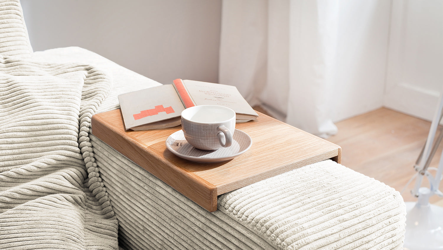 KAWOLA Sofa MADELINE 2-Sitzer Cord cremeweiß