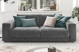 KAWOLA Sofa MADELINE 2-Sitzer Cord grau