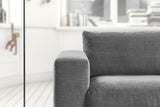 KAWOLA Sofa MADELINE 2-Sitzer Cord grau