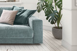 KAWOLA Sofa MADELINE 2-Sitzer Cord hellblau