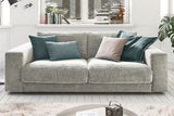 KAWOLA Sofa MADELINE 2-Sitzer Cord hellgrau