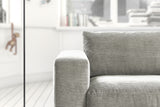 KAWOLA Sofa MADELINE 2-Sitzer Cord hellgrau
