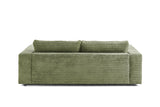 KAWOLA Sofa MADELINE 2-Sitzer Cord olivgrün