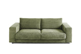 KAWOLA Sofa MADELINE 2-Sitzer Cord olivgrün