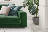 KAWOLA Sofa MADELINE 2-Sitzer Cord smaragd