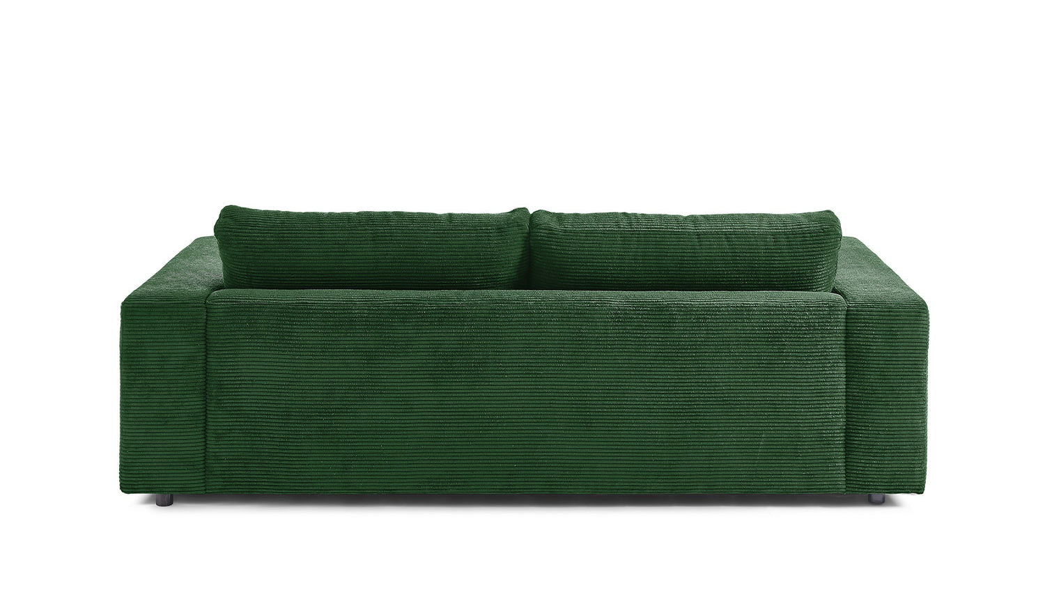 KAWOLA Sofa MADELINE 2-Sitzer Cord smaragd