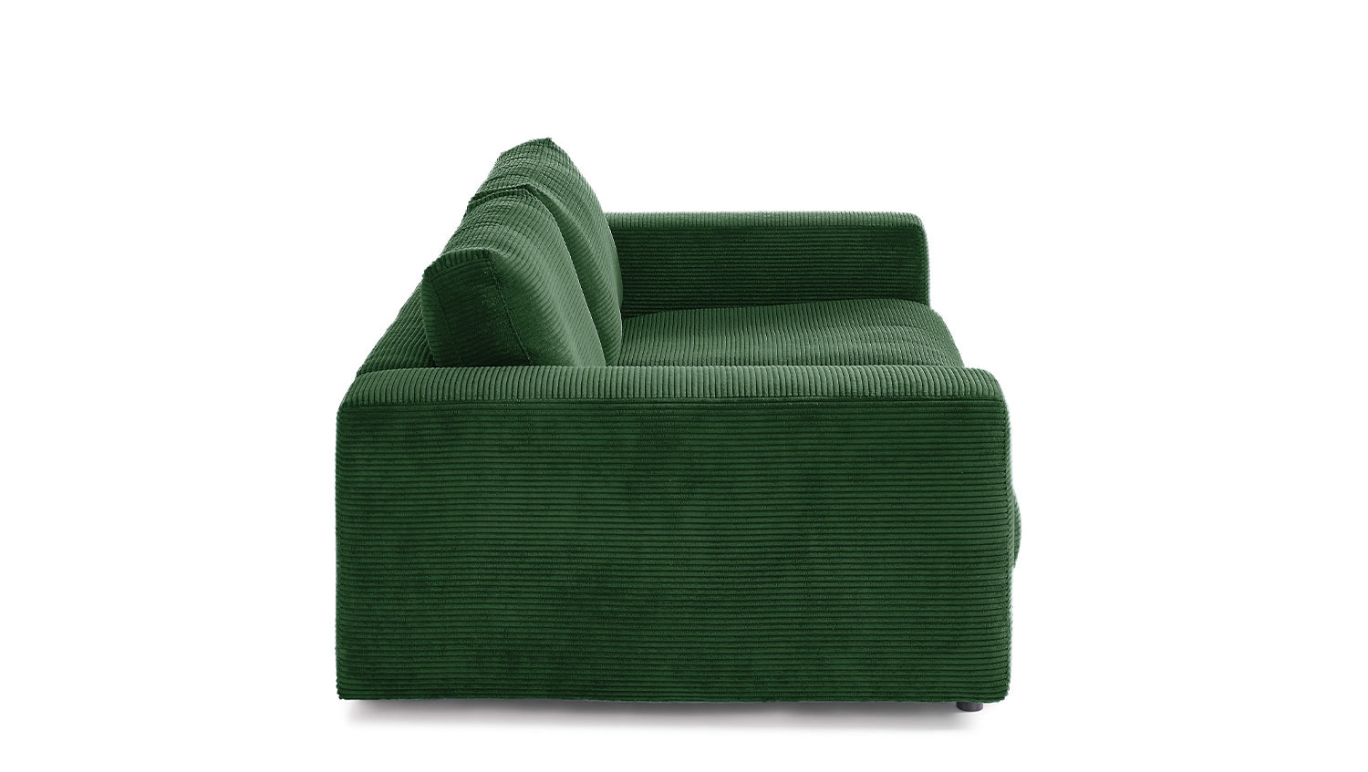 KAWOLA Sofa MADELINE 2-Sitzer Cord smaragd