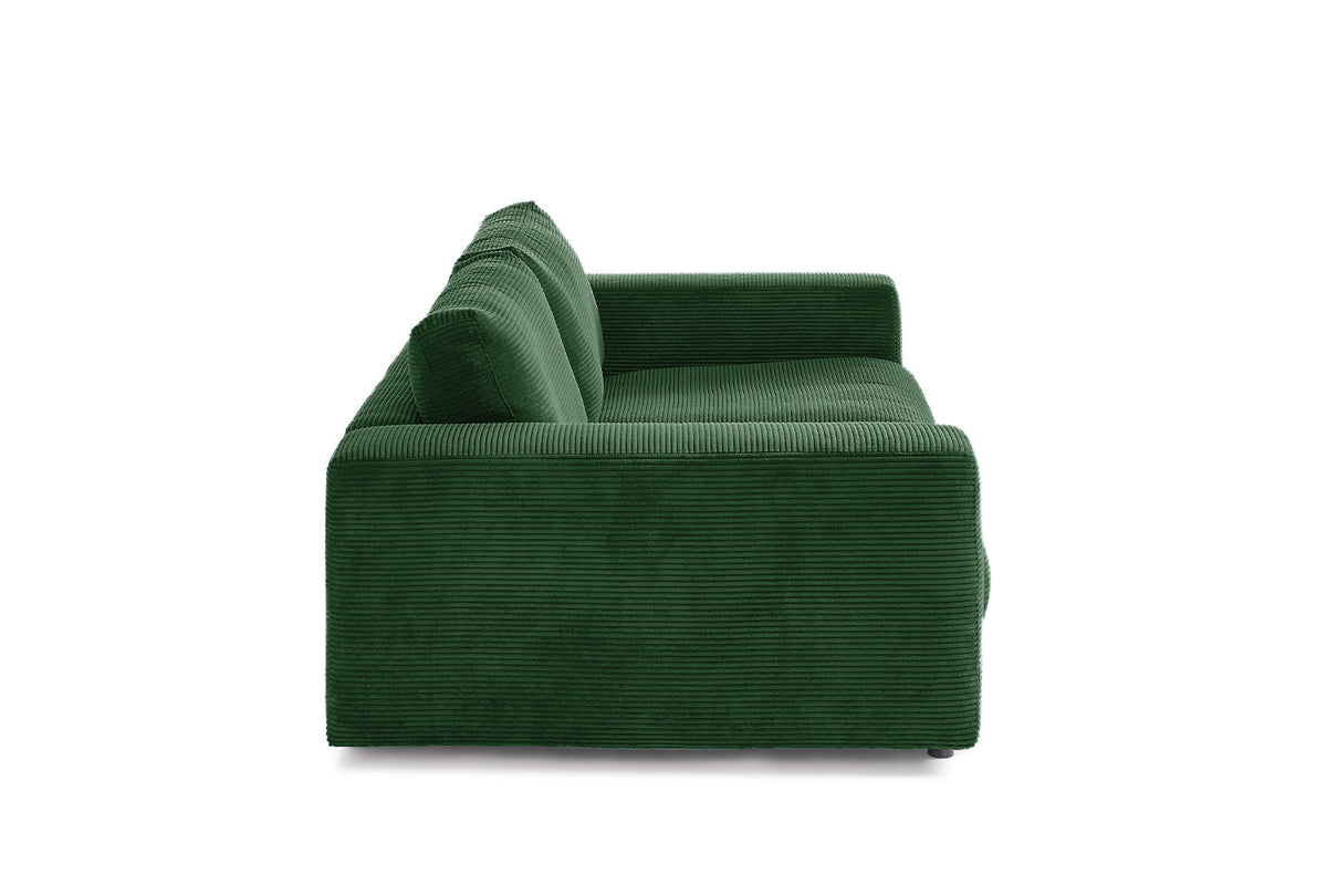 KAWOLA Sofa MADELINE 2-Sitzer Cord smaragd