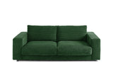 KAWOLA Sofa MADELINE 2-Sitzer Cord smaragd