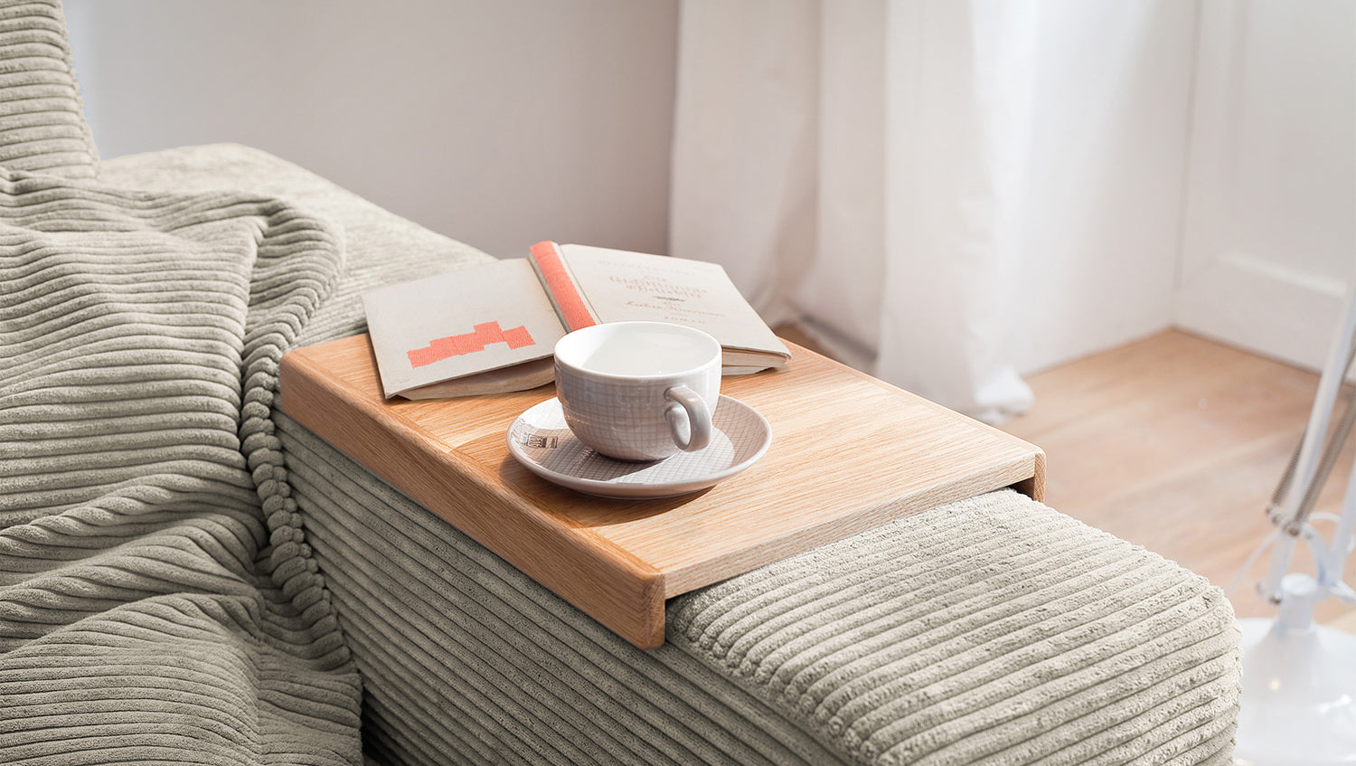 KAWOLA Sofa MADELINE 2-Sitzer Cord steingrau