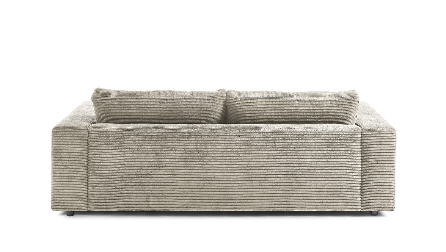 KAWOLA Sofa MADELINE 2-Sitzer Cord steingrau