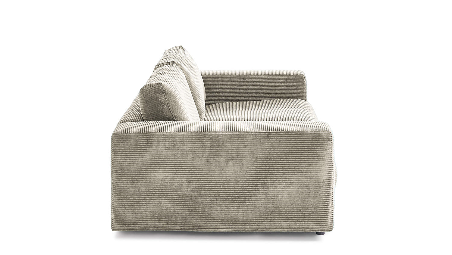 KAWOLA Sofa MADELINE 2-Sitzer Cord steingrau