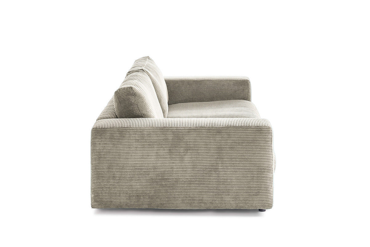 KAWOLA Sofa MADELINE 2-Sitzer Cord steingrau