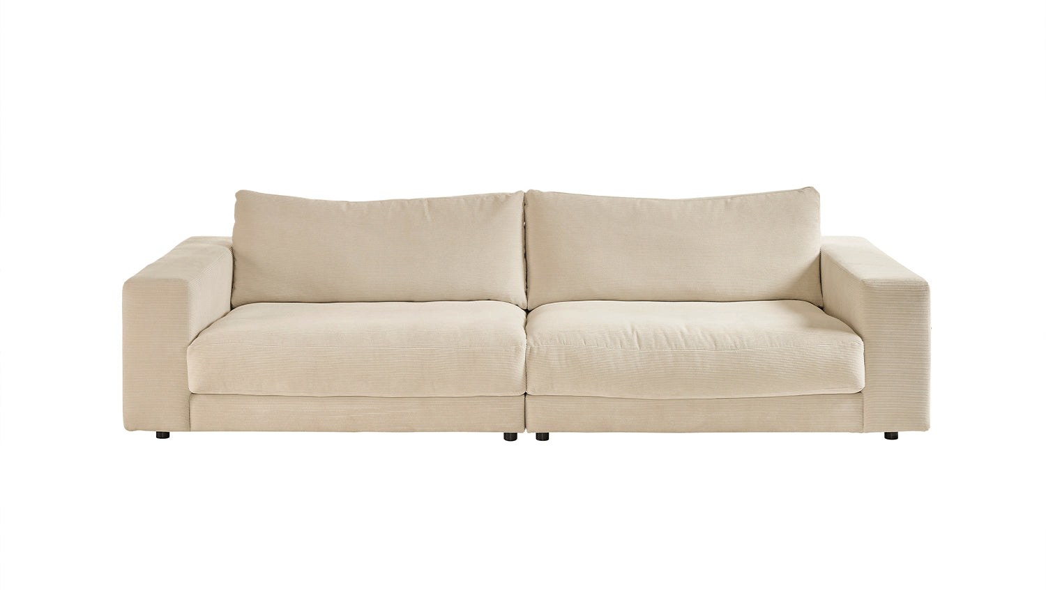 KAWOLA Sofa MADELINE 3-Sitzer Cord cremeweiß