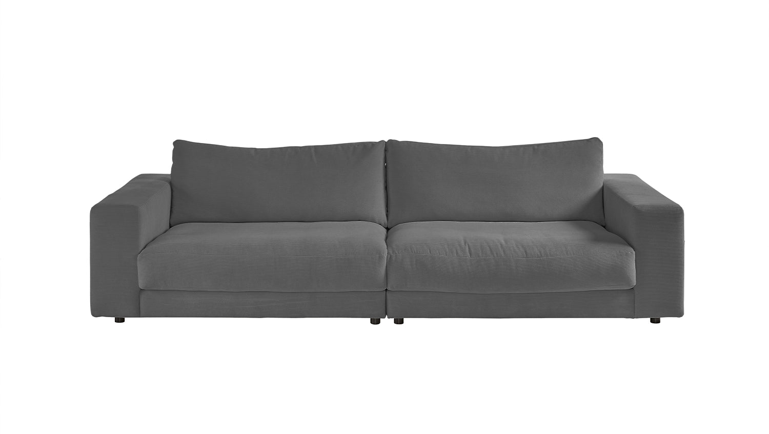 KAWOLA Sofa MADELINE 3-Sitzer Cord grau