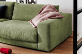 KAWOLA Sofa MADELINE 3-Sitzer Cord olivgrün