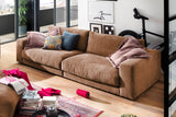 KAWOLA Sofa MADELINE 3-Sitzer Cord rost