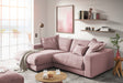 KAWOLA Sofa MADELINE Ecksofa Cord mit Longchair rosa, Links