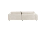 KAWOLA Sofa MADELINE Ecksofa mit Longchair Cord cremeweiß