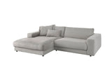 KAWOLA Sofa MADELINE Ecksofa mit Longchair Cord steingrau