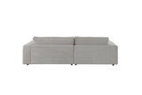 KAWOLA Sofa MADELINE Ecksofa mit Longchair Cord steingrau