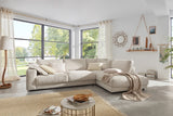 KAWOLA Sofa MADELINE Ecksofa mit Recamiere Cord cremeweiß, Rechts