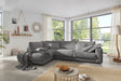 KAWOLA Sofa MADELINE Ecksofa mit Recamiere Cord grau, Links
