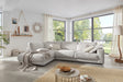 KAWOLA Sofa MADELINE Ecksofa mit Recamiere Cord hellgrau, Links