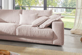 KAWOLA Sofa MADELINE Ecksofa mit Recamiere Cord rosa